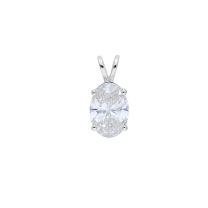 Lab Oval Cut Diamond Pendant