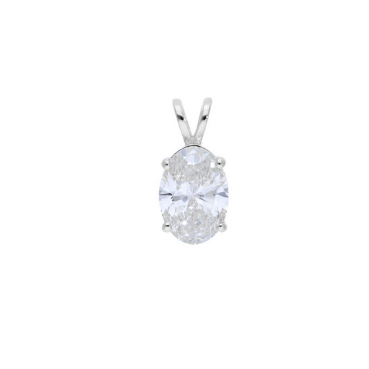 Lab Oval Cut Diamond Pendant