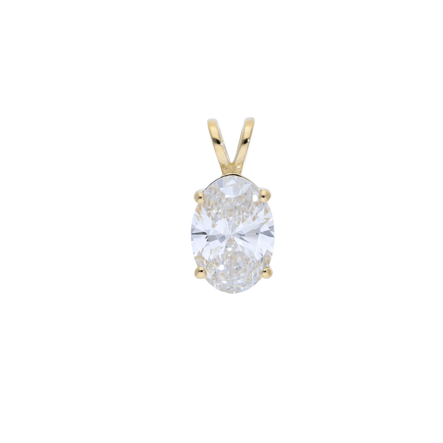Lab Oval Cut Diamond Pendant