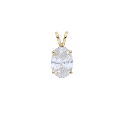 Lab Oval Cut Diamond Pendant