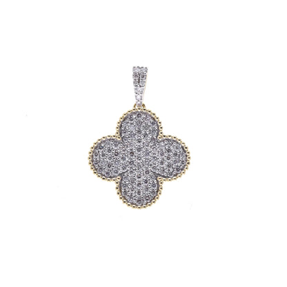 0.70 Ct Natural Diamond Clover Charm