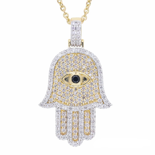 Natural Diamond Hamsa Charm