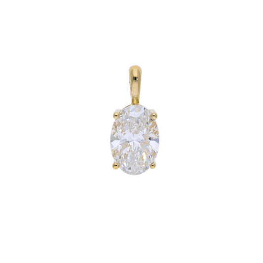 Lab Oval Cut Diamond Charm