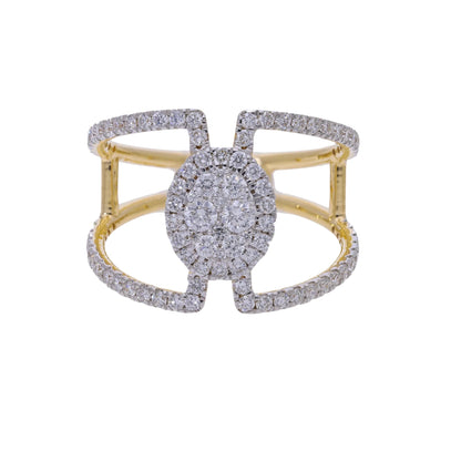 0.83 Ct Natural Diamond Lillian Ring - Helodia Jewelry