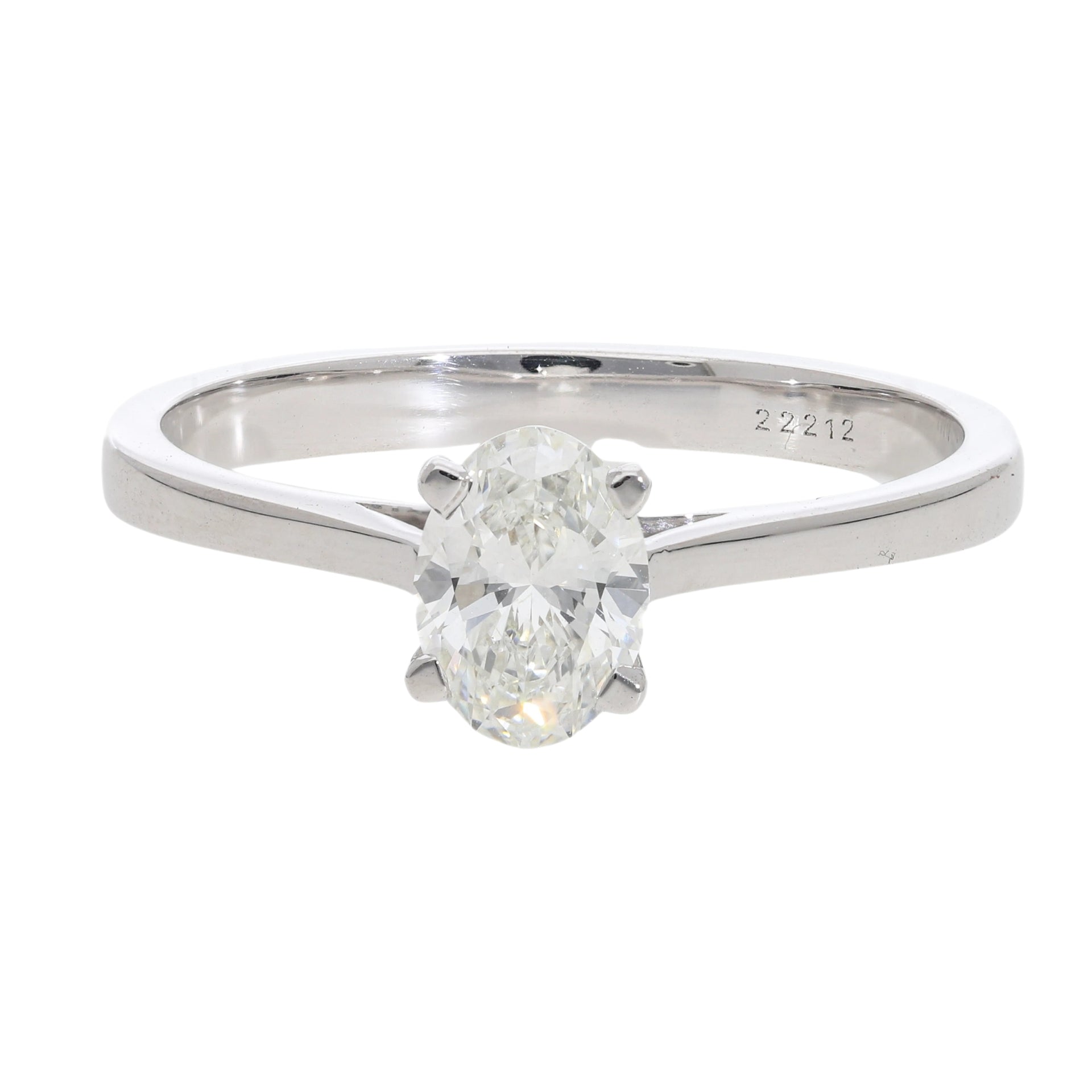 Natural Oval Cut Diamond Solitaire Engagement Ring - Helodia Jewelry