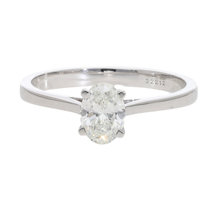 Natural Oval Cut Diamond Solitaire Engagement Ring - Helodia Jewelry