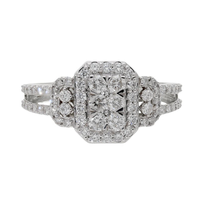0.80 Ct Natural Diamond Hera Ring - Helodia Jewelry