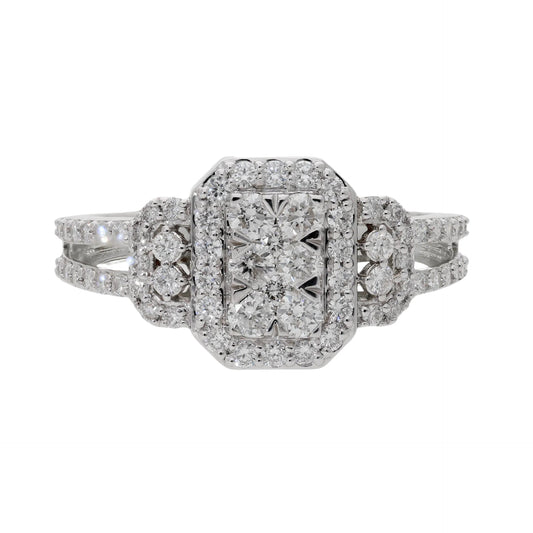 0.80 Ct Natural Diamond Hera Ring - Helodia Jewelry