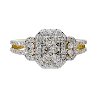 0.80 Ct Natural Diamond Hera Ring - Helodia Jewelry