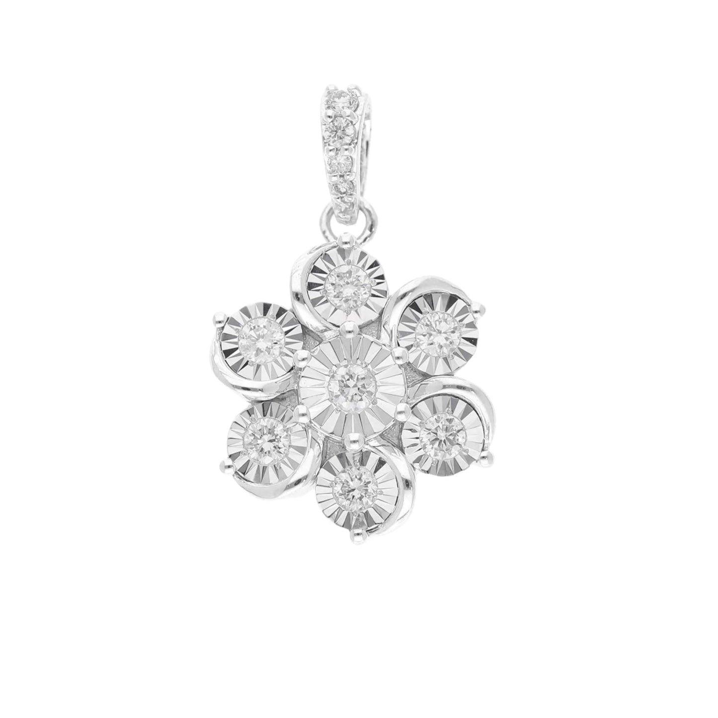 0.28 Ct Natural Diamond Iris Charm