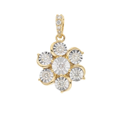 0.28 Ct Natural Diamond Iris Charm