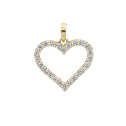 0.44 Ct Natural Diamond Heart Charm