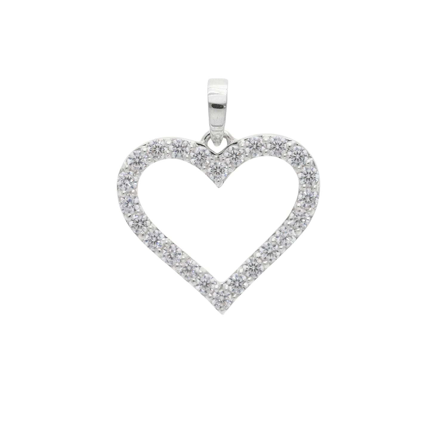 0.44 Ct Natural Diamond Heart Charm