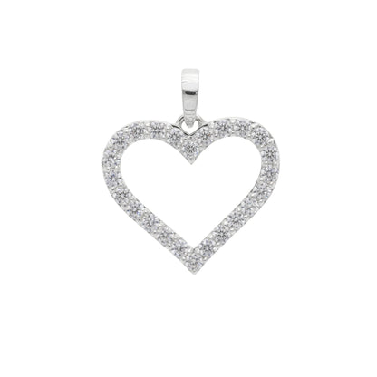 0.44 Ct Natural Diamond Heart Charm