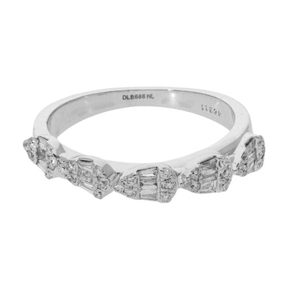 0.37 Ct Natural Diamond Pear Shaped Eternity Ring