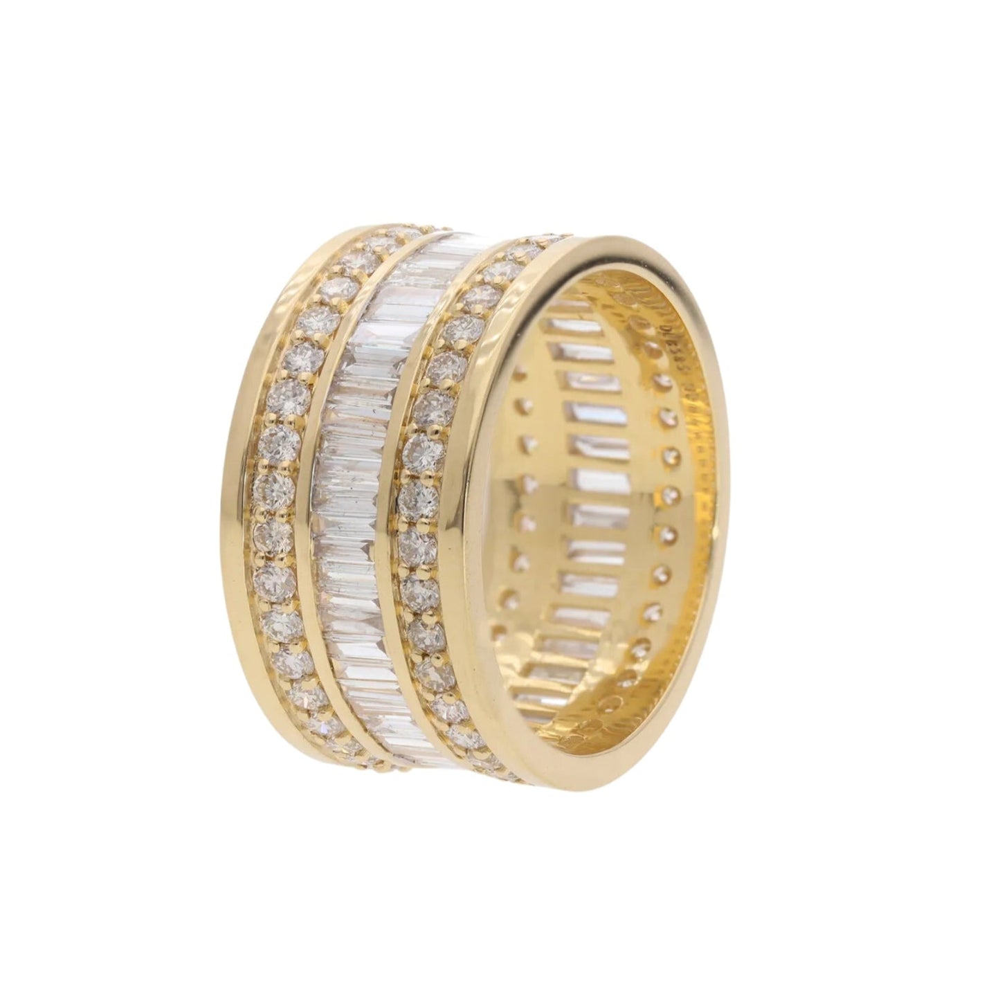 2.68 Ct Natural Baguette Diamond Colosseum Ring - Helodia Jewelry