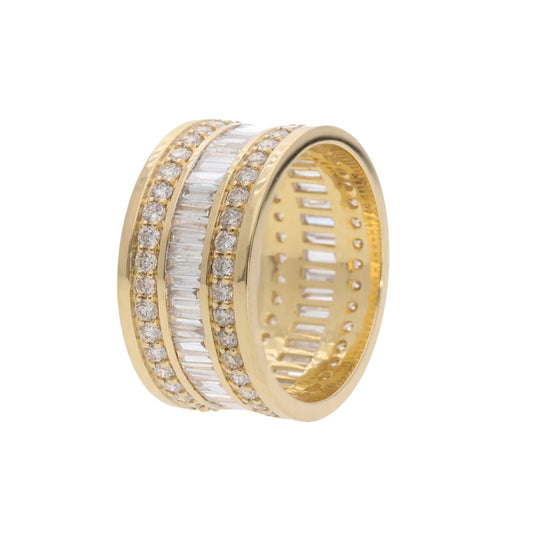 2.68 Ct Natural Baguette Diamond Colosseum Ring - Helodia Jewelry