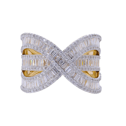 2 Ct Natural Infinity Baguette Diamond Ring - Helodia Jewelry