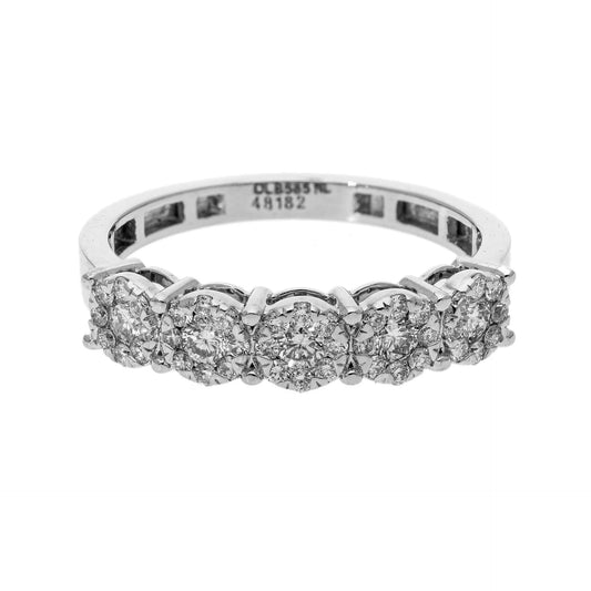 0.52 Ct Natural Diamond Eternity Ring - Helodia Jewelry