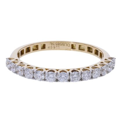 0.54 Ct Natural Pavé Diamond Eternity Ring - Helodia Jewelry