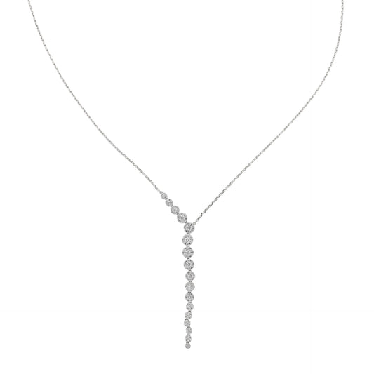 1.20 Ct Natural Diamond Lariat Necklace
