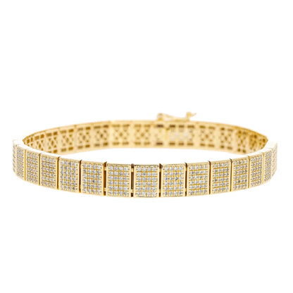 2.60 Ct Natural Diamond Bars Tennis Bracelet - Helodia Jewelry