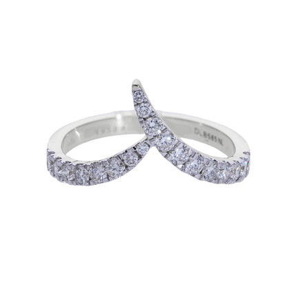 0.60 Ct Natural Pavé Diamond Victoria Ring - Helodia Jewelry