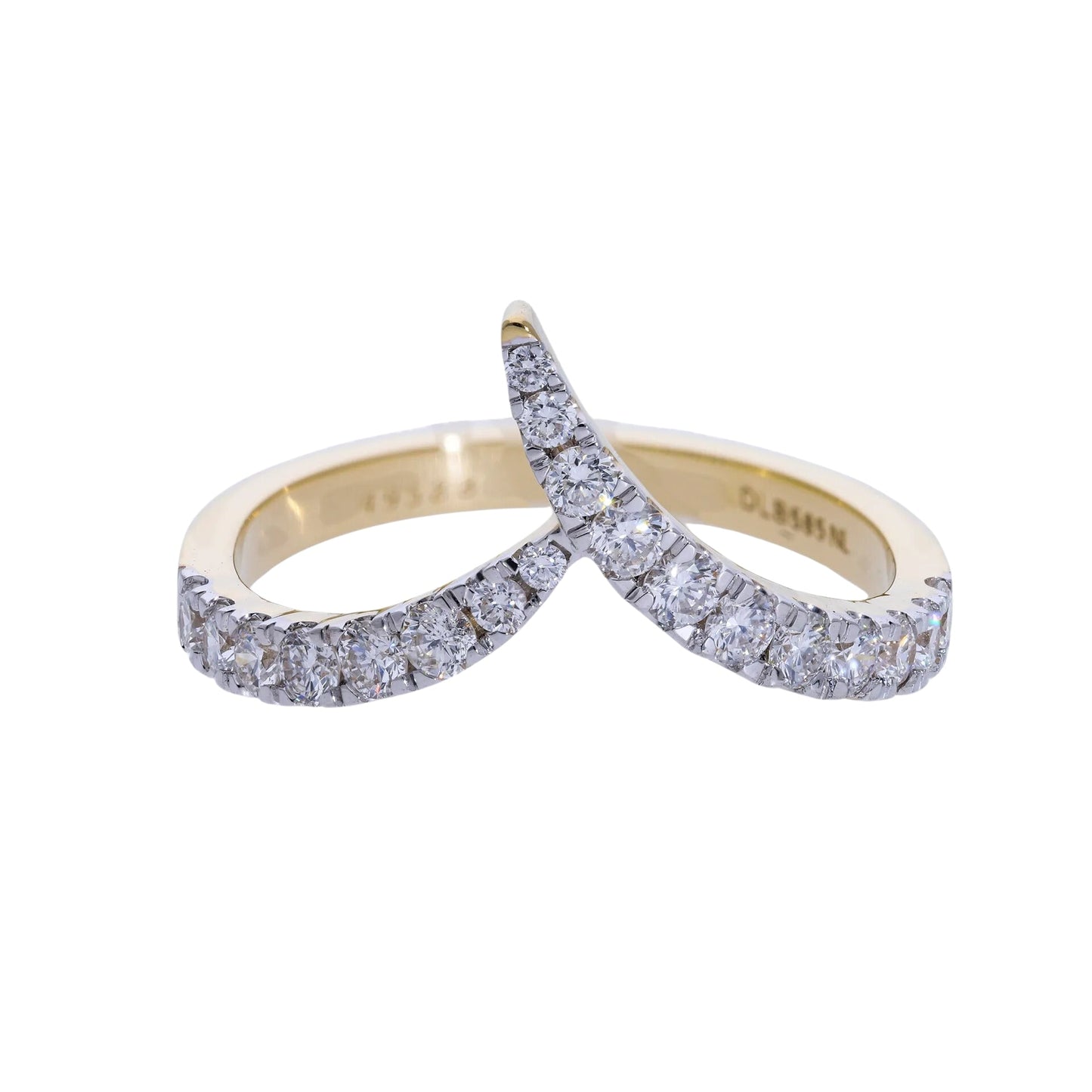 0.60 Ct Natural Pavé Diamond Victoria Ring - Helodia Jewelry