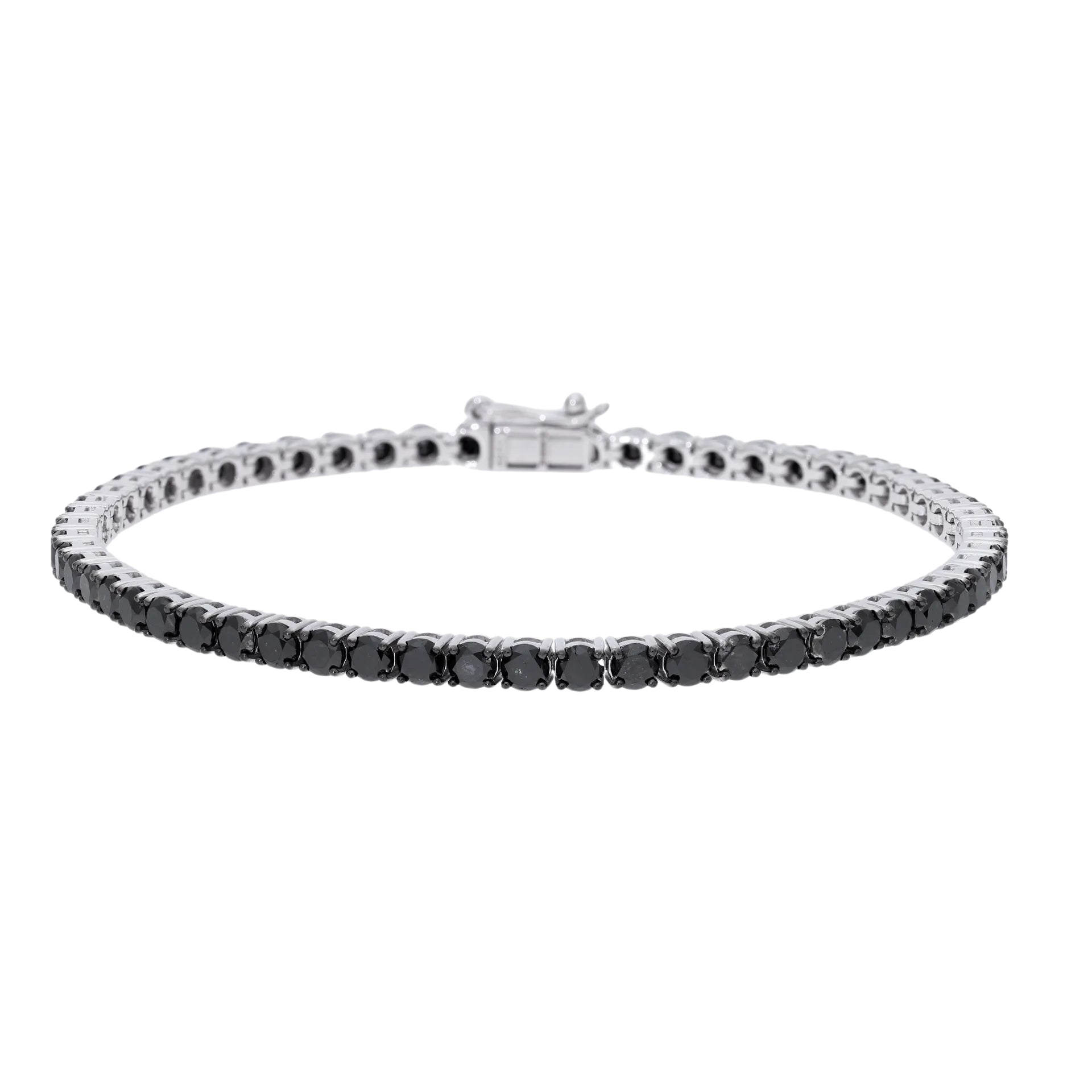 Natural Black Diamond Tennis Bracelet - Helodia Jewelry