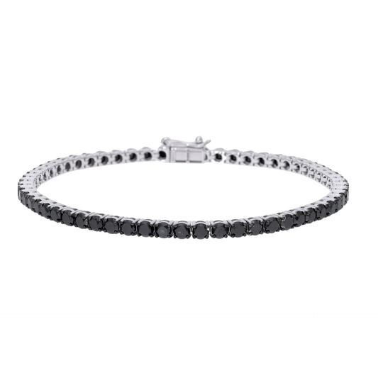 Natural Black Diamond Tennis Bracelet - Helodia Jewelry