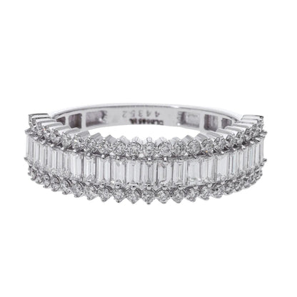 1 Ct Natural Baguette Diamond Eternity Ring - Helodia Jewelry