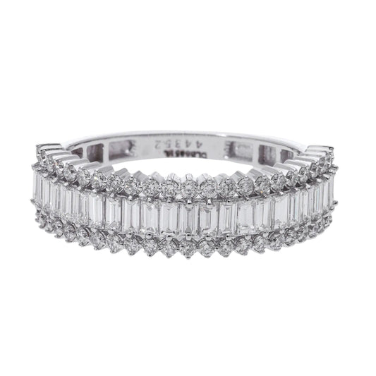 1 Ct Natural Baguette Diamond Eternity Ring - Helodia Jewelry