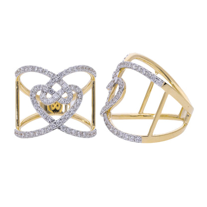 0.77 Ct Natural Diamond Lillian Heart Ring - Helodia Jewelry