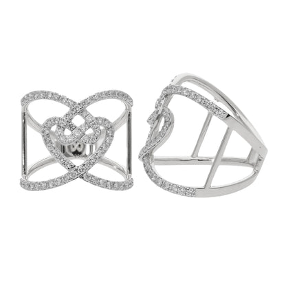 0.77 Ct Natural Diamond Lillian Heart Ring - Helodia Jewelry