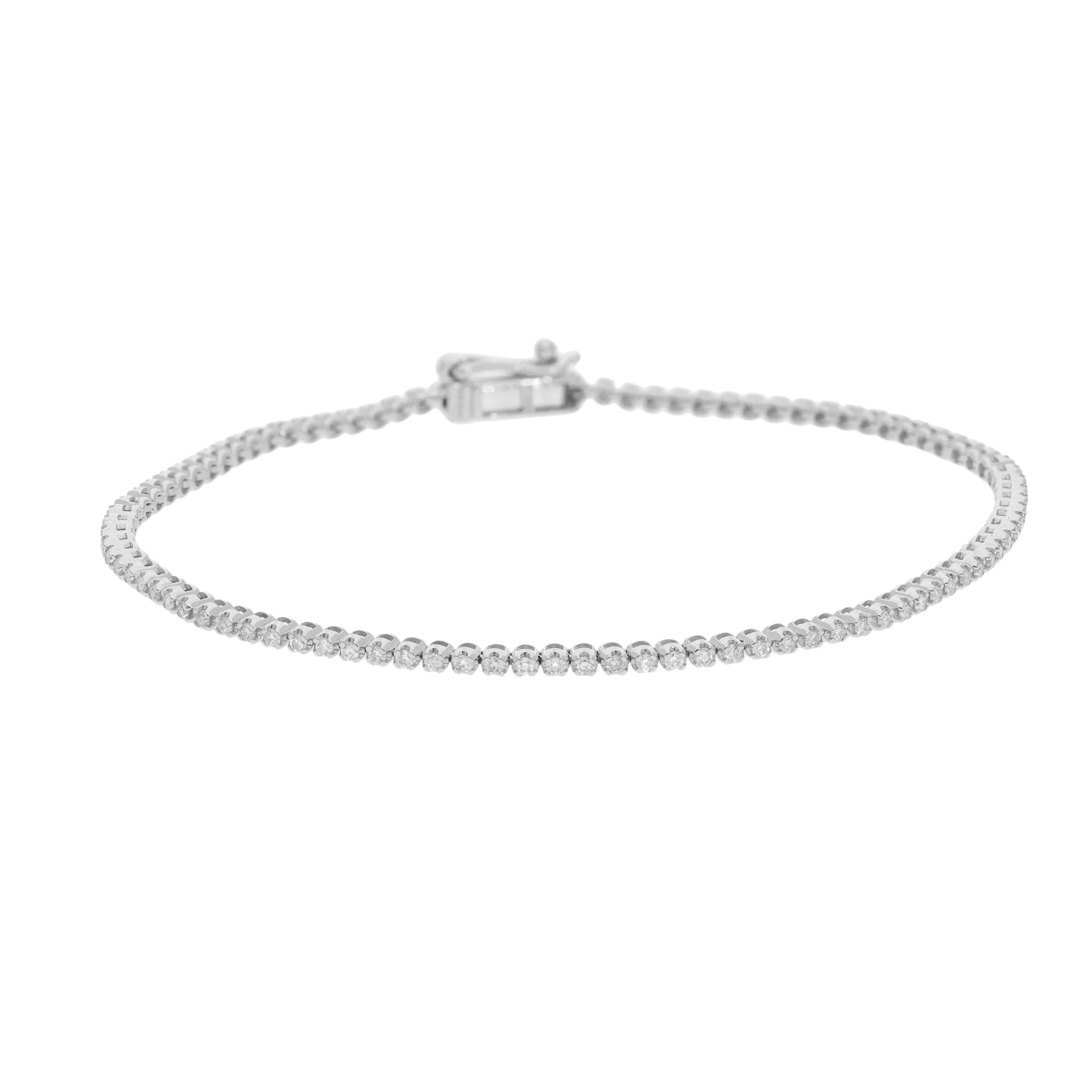 0.80 Ct Natural Diamond Tennis Bracelet - Helodia Jewelry
