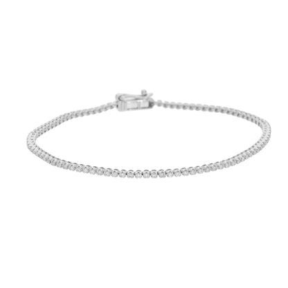 0.80 Ct Natural Diamond Tennis Bracelet - Helodia Jewelry