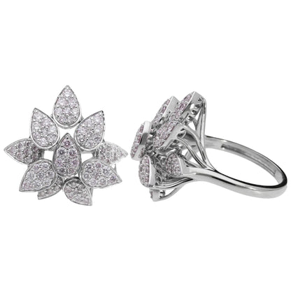1.04 Ct Royal Natural Diamond Flower Ring - Helodia Jewelry