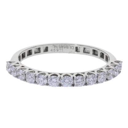 0.54 Ct Natural Pavé Diamond Eternity Ring - Helodia Jewelry