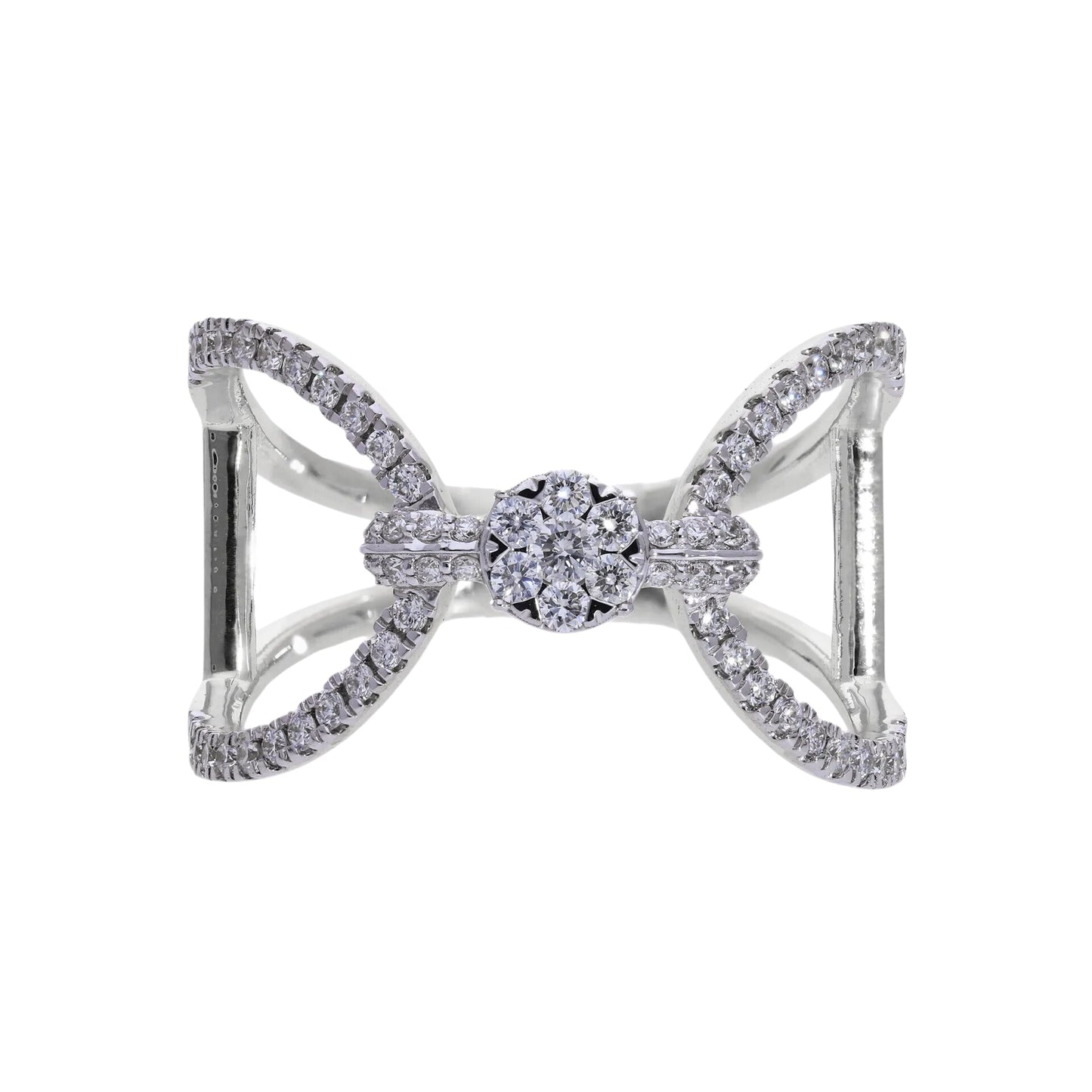 0.44 Ct Natural Pavé Diamond Arabella Ring - Helodia Jewelry