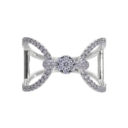 0.44 Ct Natural Pavé Diamond Arabella Ring - Helodia Jewelry