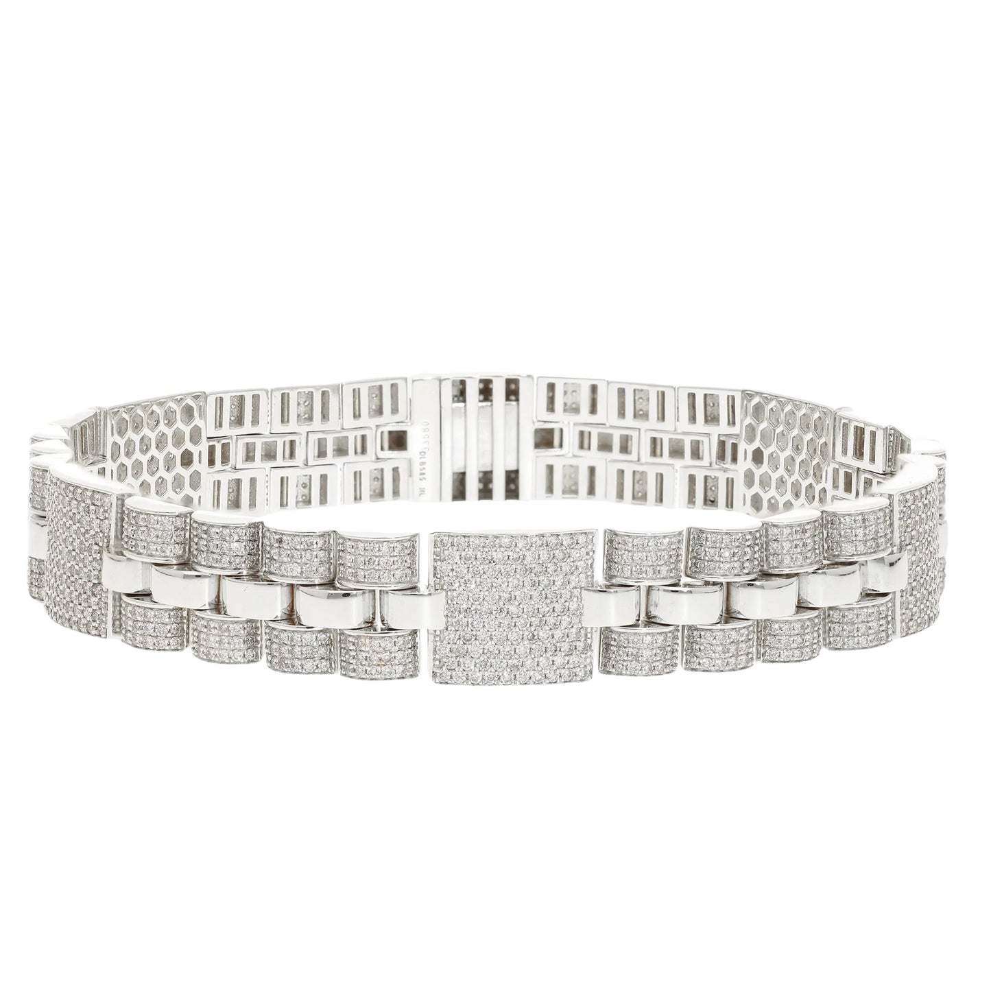 4.50 Ct Royal Natural Diamond Link Bracelet - Helodia Jewelry