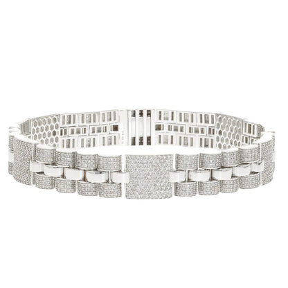 4.50 Ct Royal Natural Diamond Link Bracelet - Helodia Jewelry