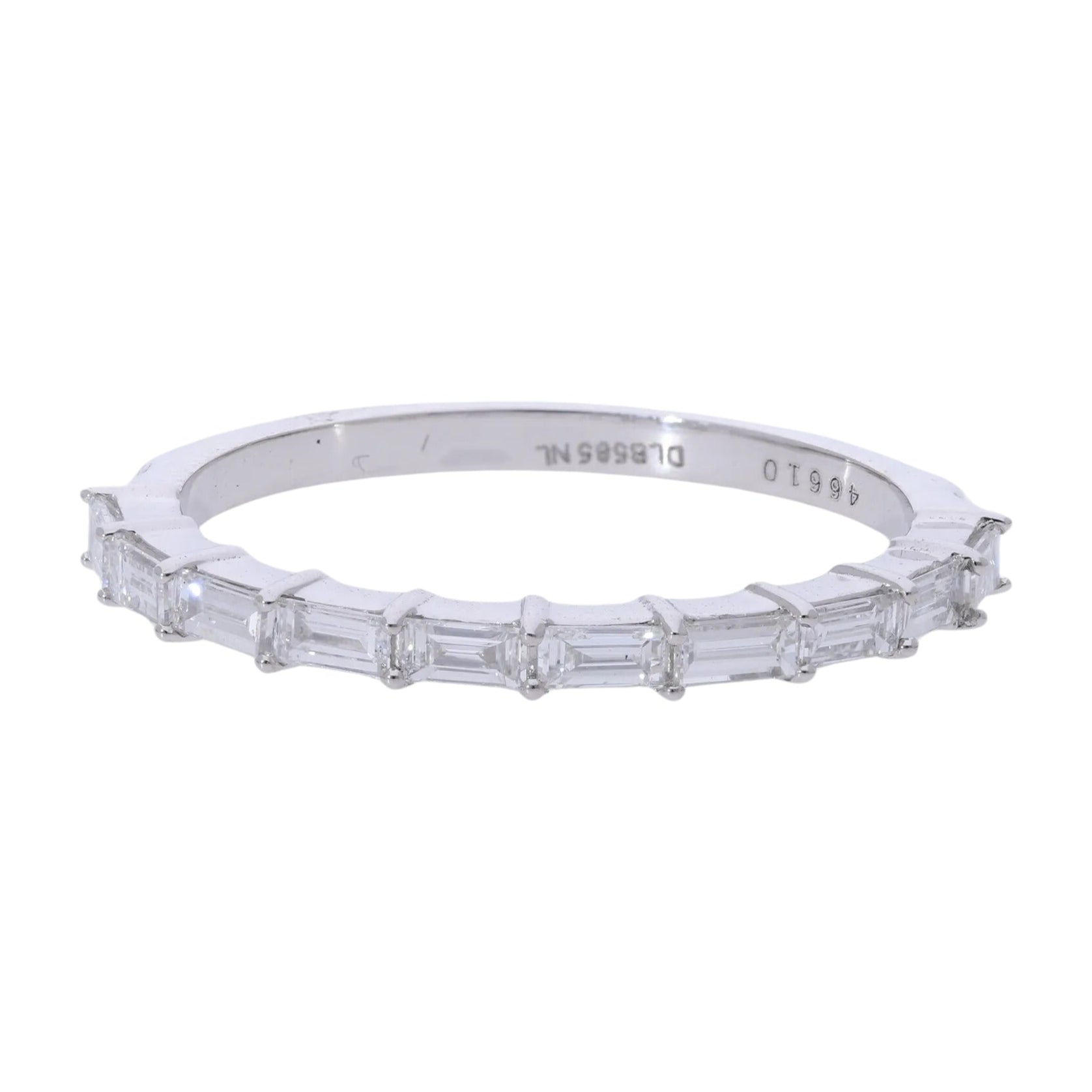0.50 Ct Natural Baguette Diamond Eternity Ring - Helodia Jewelry