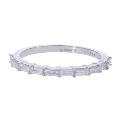 0.50 Ct Natural Baguette Diamond Eternity Ring - Helodia Jewelry