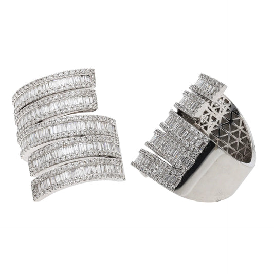 2.56 Ct Royal Natural Baguette Diamond Ring - Helodia Jewelry