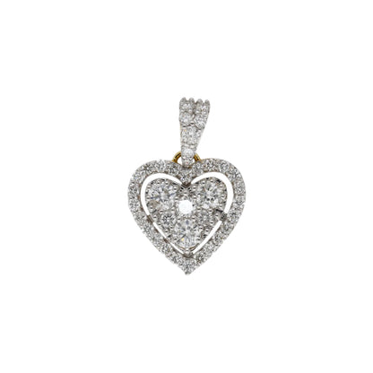 0.40 Ct Natural Diamond Heart Shaped Charm