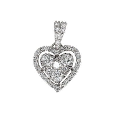 0.40 Ct Natural Diamond Heart Shaped Charm
