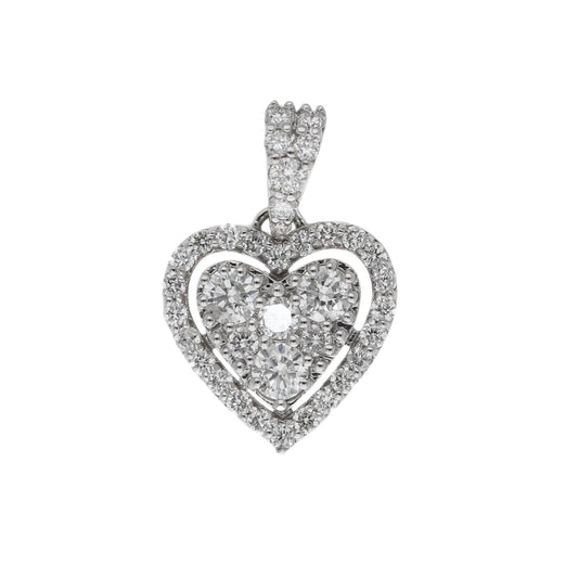 0.40 Ct Natural Diamond Heart Shaped Charm
