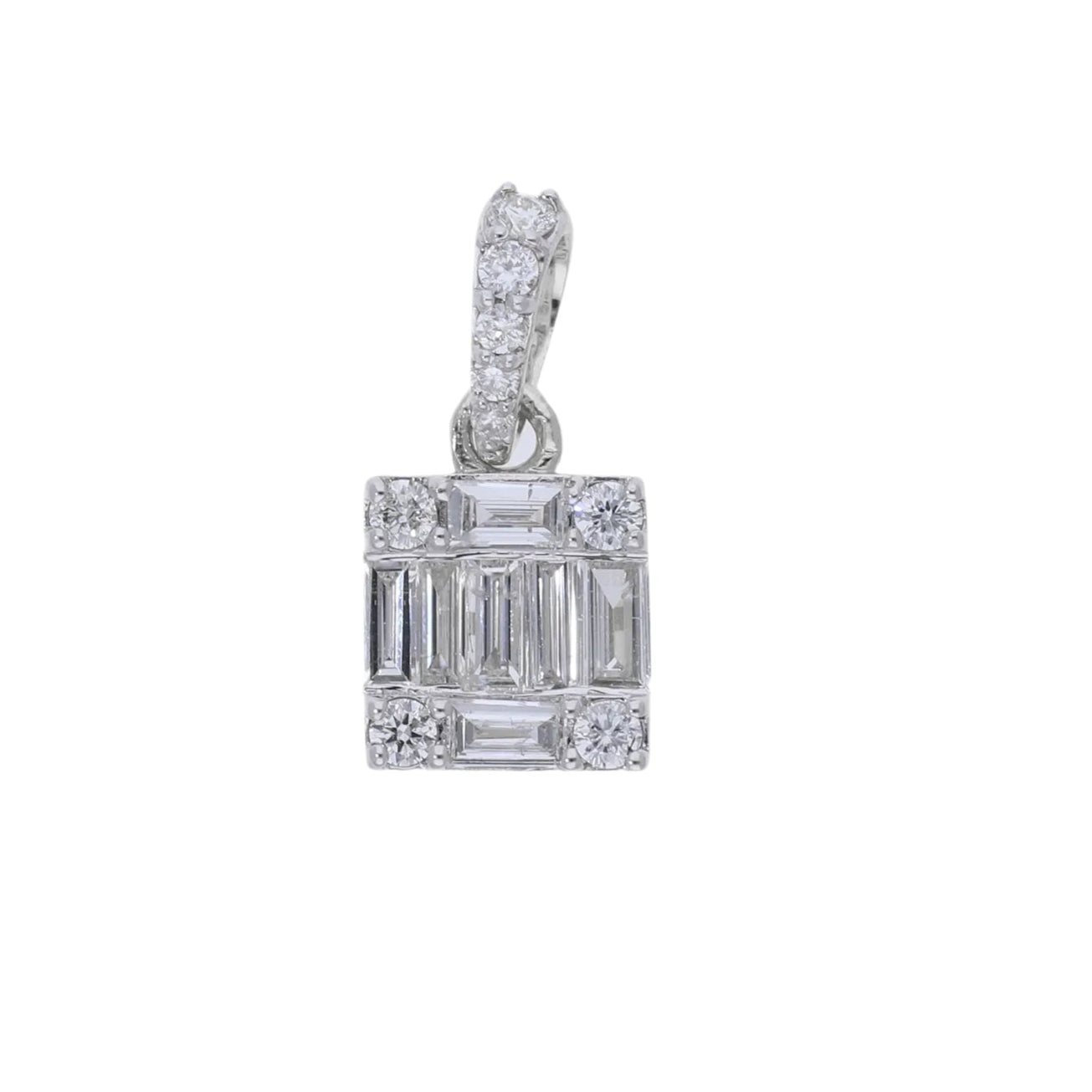0.30 Ct Natural Baguette Diamond Charm