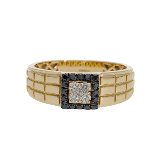 0.40 Ct Natural Black Diamond Apollo Ring - Helodia Jewelry